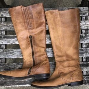 J. Crew Glenbrae Tan Leather Riding Boots, 7.5
